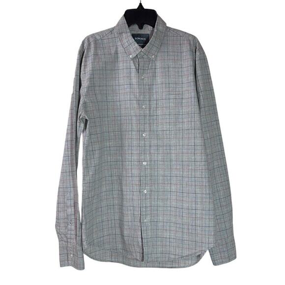 Bonobos Button Down Shirt Mens Medium Slim Fit Plaid Multicolor Long Sleeve - Picture 1 of 10